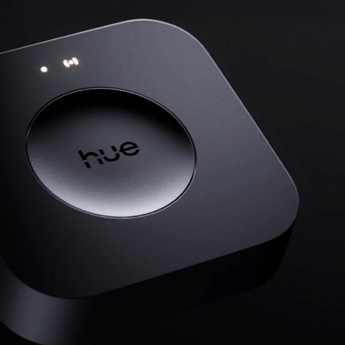 Philips Hue Bridge Pro showing a red LED