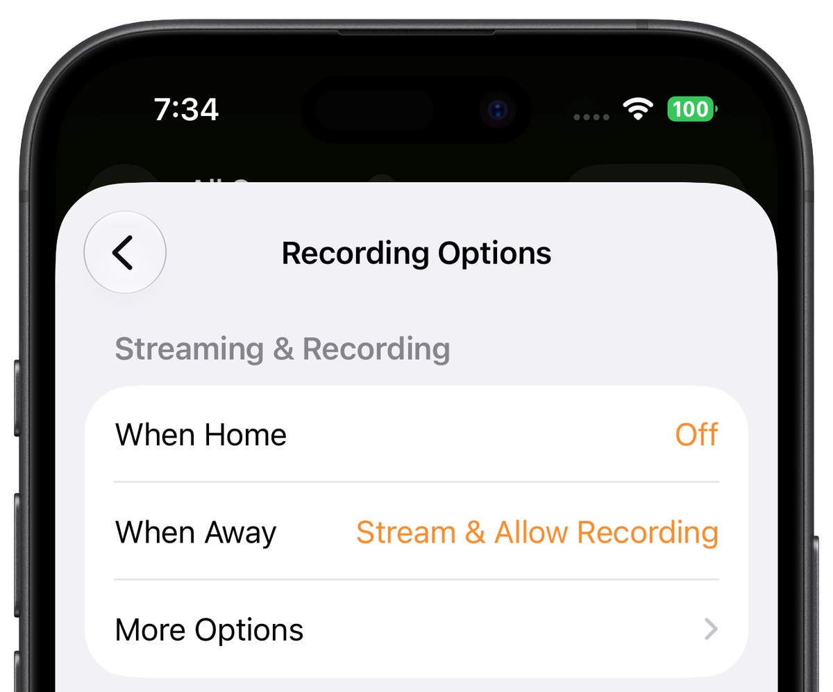 Limiting a motion automation to nighttime in Apple Home