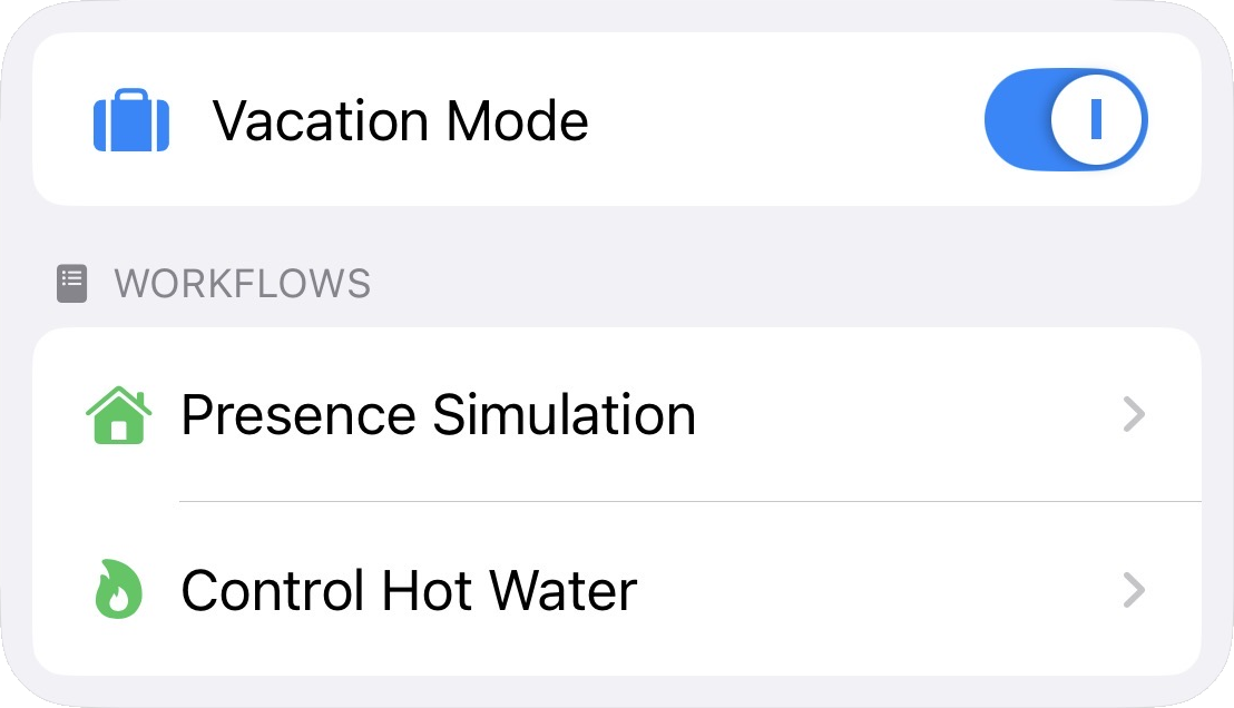 State overview in Controller for HomeKit