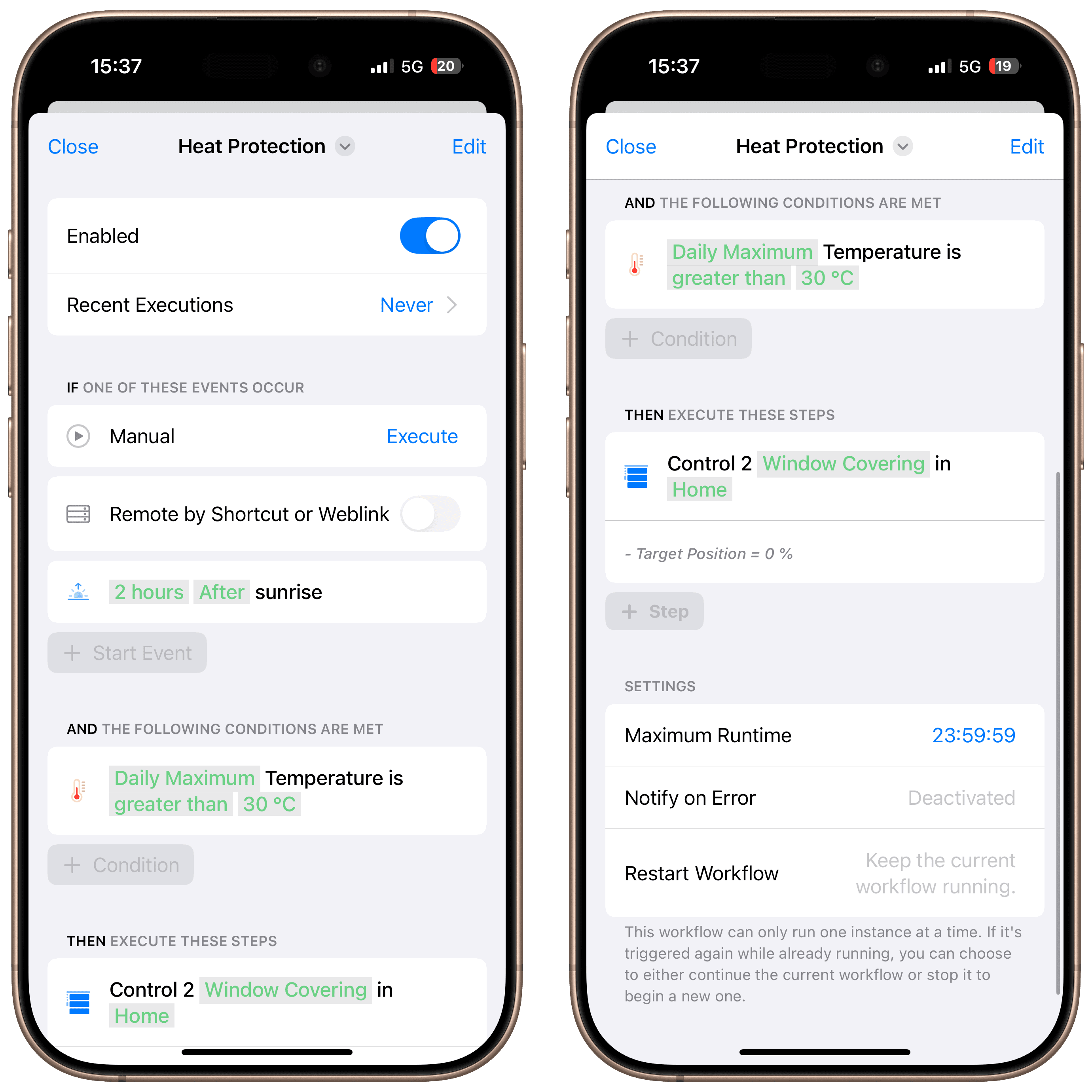 Final overview of heat protection workflow