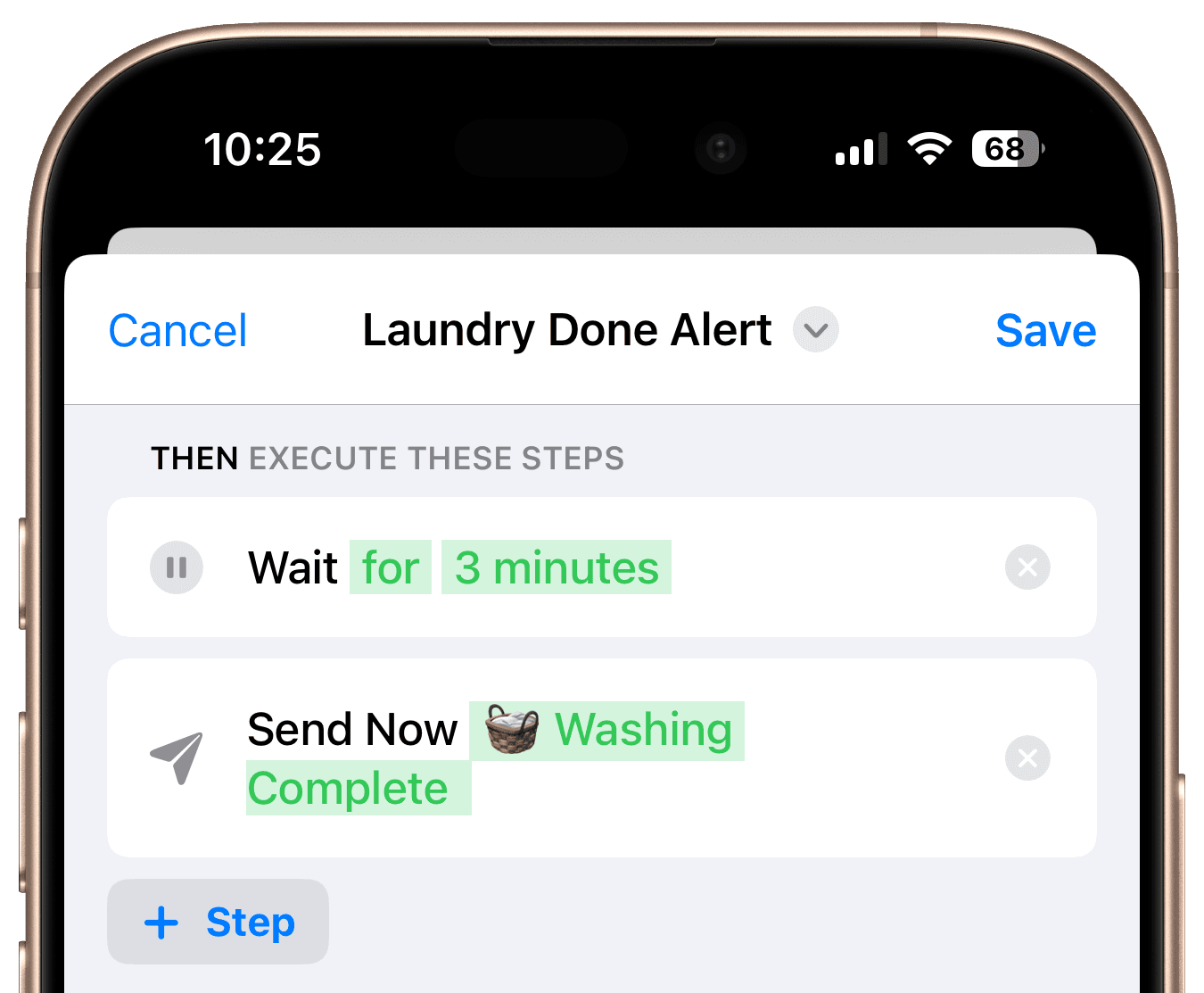 Workflow steps with wait and notification
