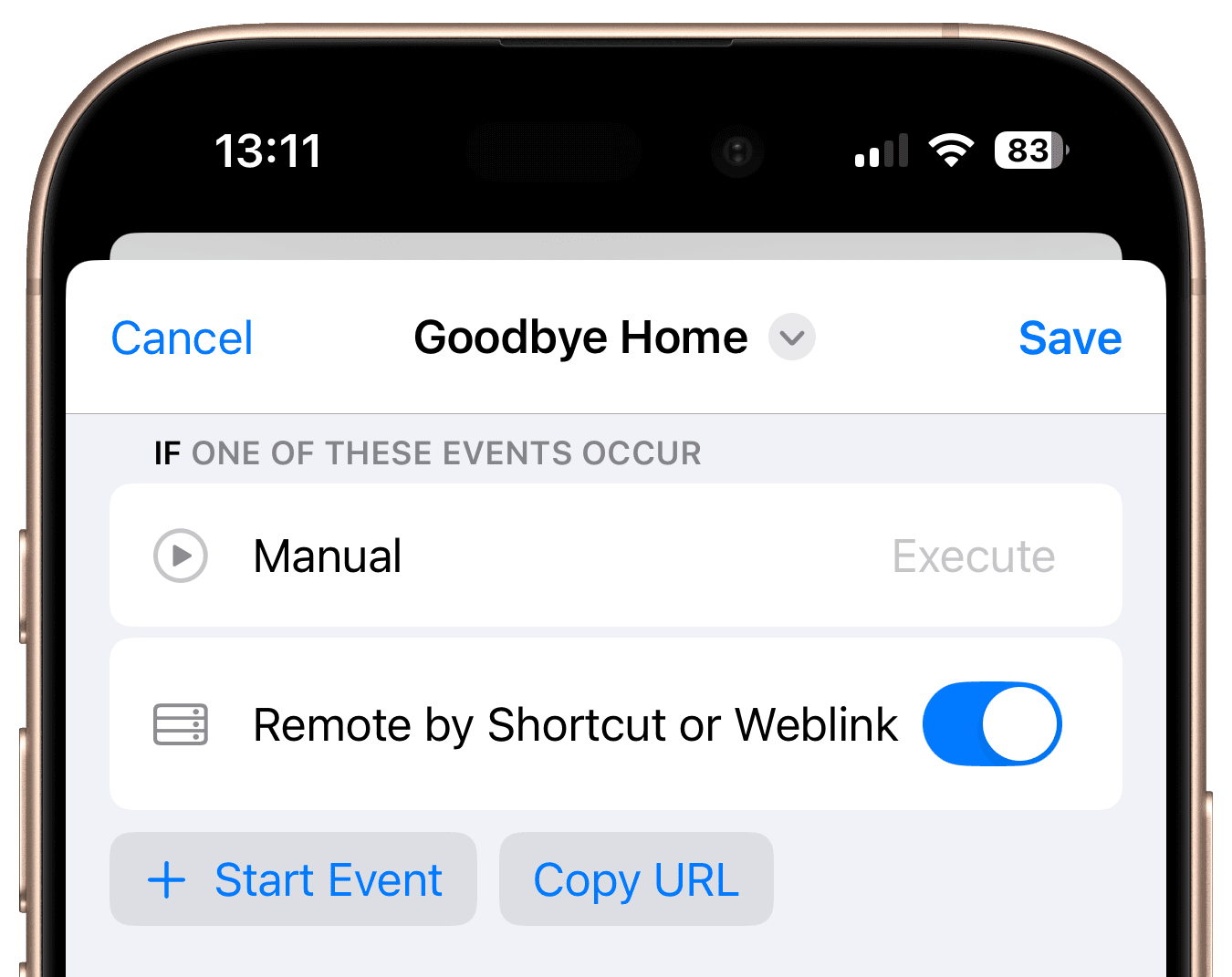 Controller workflow setup used as NFC automation proof