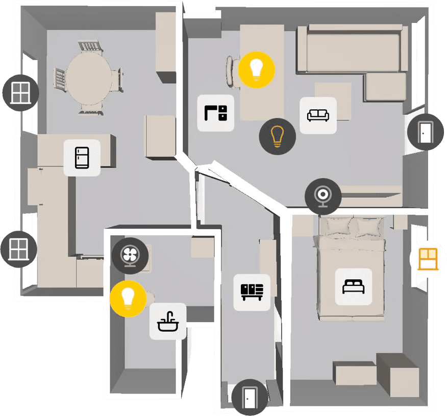 Interactive 3D floor plan in Controller for HomeKit