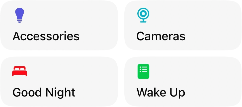 Widgets in Controller for HomeKit